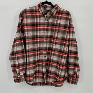 John Bartlett Consensus Button Up Shirt Flannel Mens XL Plaid Multicolor